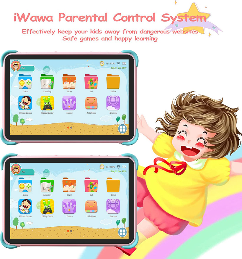 10 duim WIFI touch 2gb+32gb 4500mAh 1280x800 Android kindertablet (1)