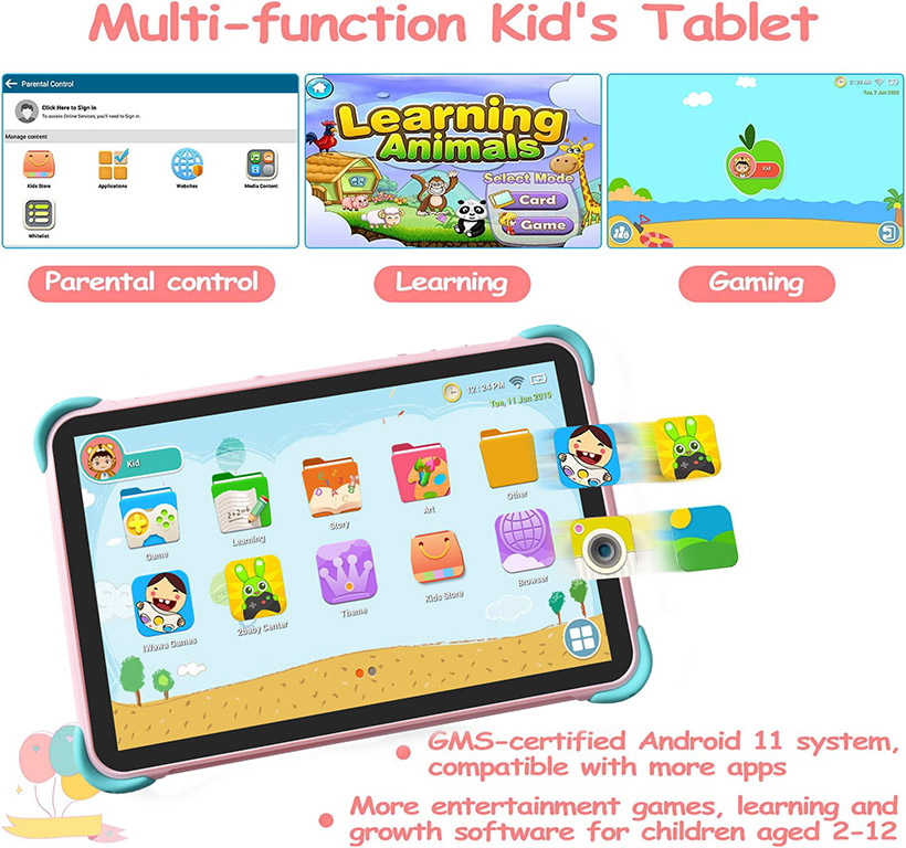 10 duim WIFI touch 2gb+32gb 4500mAh 1280x800 Android kindertablet (2)
