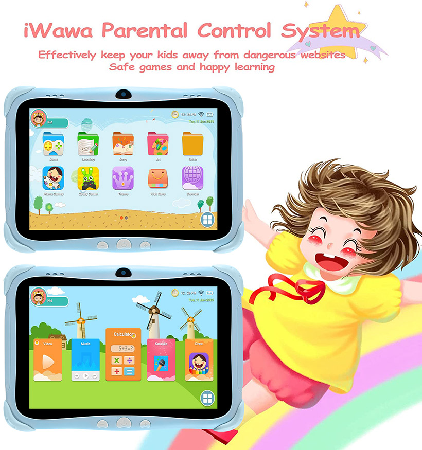 8-дюймовый детский планшет с поддержкой Wi-Fi, 2 ГБ+32 ГБ, 4500 мАч, 1280×800, Android (1)