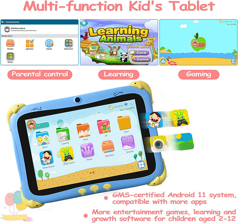8 duim touch 2gb+32gb 3500mAh Android Education Learning Tablet for Children (2)