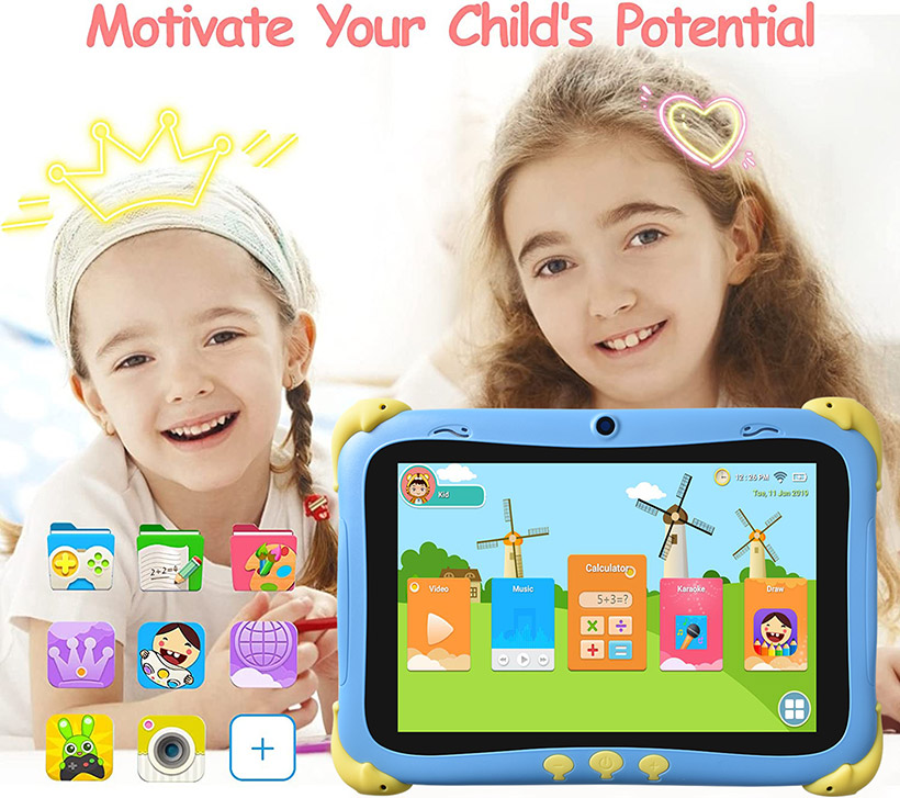 8-дюймовый сенсорный обучающий планшет Android 2 ГБ + 32 ГБ, 3500 мАч для детей (3)