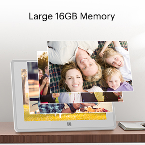 Kornizë fotografike dixhitale e bardhë me ekran me prekje 10 inç KODAK (5)
